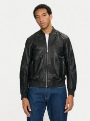 KARL LAGERFELD Kurtka skórzana 555081 543411 Czarny Regular Fit. Czarne kurtki KARL LAGERFELD, m, bez wzorów, ze skóry, bez kaptura. Za 2,999.00 zł.