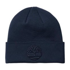 Czapka Beanie Tonal 3D Embroidery Niebieski - TB0A2PJR451. Niebieskie czapki zimowe Timberland, bez wzorów. Za 174.60 zł.