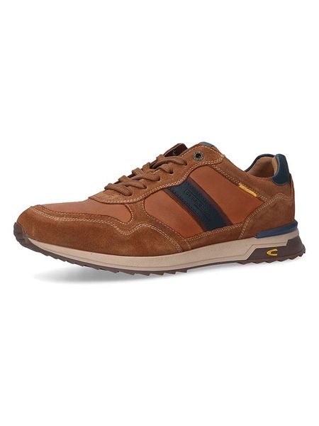 Camel Active Skórzane sneakersy w kolorze jasnobrązowo-niebieskim rozmiar: 47. Brązowe buty sportowe casual Camel Active, bez wzorów, bez zapięcia. Za 249.95 zł.