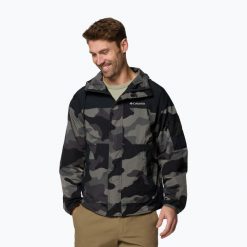 Kurtka przeciwwiatrowa męska Columbia Challenger II Novelty Windbreaker. Zielone kurtki Columbia, m, bez wzorów, bez kaptura. Za 319.99 zł.