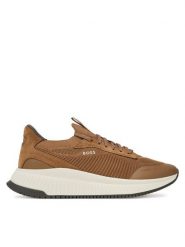 BOSS Sneakersy TTNM EVO Slon 50523113 Beżowy. Brązowe buty sportowe casual Boss, bez wzorów, z materiału, bez zapięcia. Za 719.99 zł.