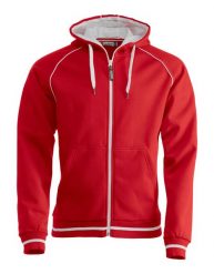 Clique Gerry bluza z kapturem z dzianiny strukturalnej szczotkowana – red. Czerwone bluzy z kapturem CLIQUE, l, bez wzorów, z bawełny, z kapturem. Za 273.74 zł.