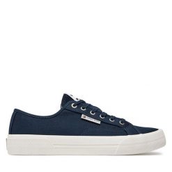 Tenisówki Tommy Jeans. Niebieskie trampki Tommy Jeans, m, bez wzorów, bez zapięcia. Za 209.99 zł.