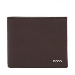 Portfel BOSS. Brązowe portfele Boss, bez wzorów. Za 449.99 zł.