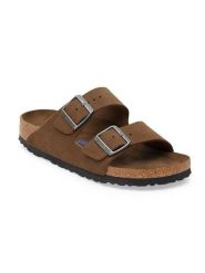 Birkenstock Skórzane klapki "Arizona SFB" w kolorze jasnobrązowym rozmiar: 41. Brązowe klapki Birkenstock, ze skóry. Za 362.85 zł.