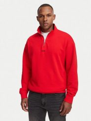 HUGO Bluza Durty244 50525881 Czerwony Relaxed Fit. Czerwone bluzy Hugo, m, bez wzorów, z bawełny, bez kaptura. Za 449.99 zł.