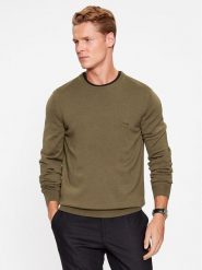 Boss Sweter Botto-L 50476364 Zielony Regular Fit. Zielone swetry rozpinane Boss, l, bez wzorów, z wełny, bez kołnierzyka, bez ramiączek. Za 199.99 zł.