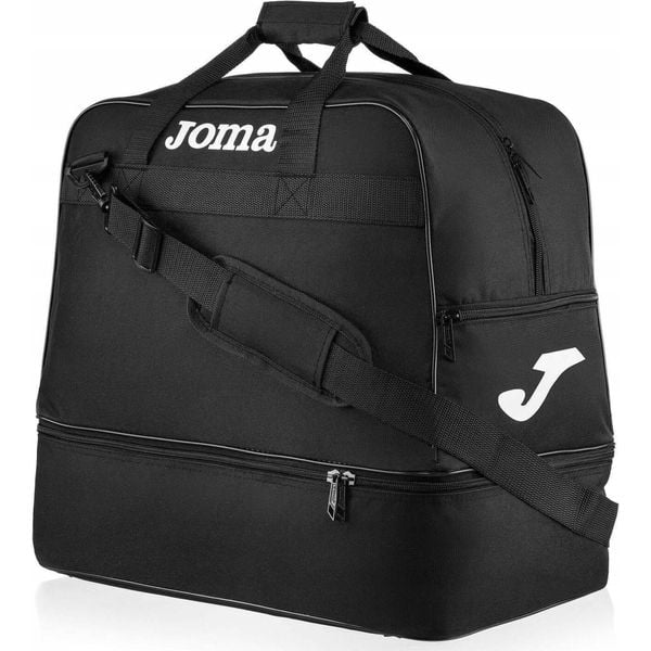 Torba treningowa Joma Training III. Czarne torby na ramię Joma, bez wzorów, na ramię, bez dodatków. Za 79.99 zł.