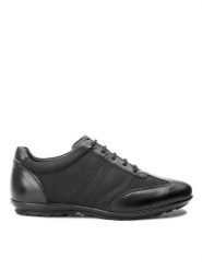 Geox Półbuty U Symbol B U74A5B 01143 C9999 Czarny. Czarne eleganckie półbuty Geox, bez wzorów, z materiału, bez obcasa, bez zapięcia. Za 319.99 zł.