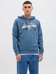 Jack & Jones Bluza "Hawaii" w kolorze niebieskim rozmiar: S. Niebieskie bluzy Jack & Jones, s, bez wzorów, z kapturem. Za 92.86 zł.