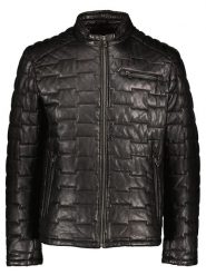 Bugatti Skórzana kurtka w kolorze czarnym rozmiar: 56. Czarne kurtki Bugatti, bez wzorów, ze skóry, bez kaptura. Za 578.99 zł.