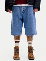 Jack & Jones Szorty jeansowe Iron 12278463 Niebieski Baggy Fit. Niebieskie szorty Jack & Jones, m, bez wzorów, z bawełny. Za 269.99 zł.