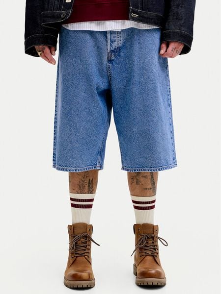 Jack & Jones Szorty jeansowe Iron 12278463 Niebieski Baggy Fit. Niebieskie szorty Jack & Jones, m, bez wzorów, z bawełny. Za 269.99 zł.