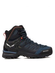 Salewa Trekkingi Ms Mnt Trainer Lite Mid Gtx GORE-TEX 61359-8769 Granatowy. Niebieskie botki sznurowane Salewa, bez wzorów, z gore-texu, bez obcasa, bez zapięcia. Za 779.99 zł.