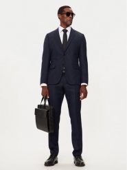 Boss Garnitur 50528126 Granatowy Slim Fit. Niebieskie garnitury Boss, m, bez wzorów, z wełny. Za 3,499.00 zł.
