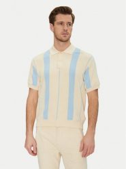 Blend Polo 20717954 Beżowy Regular Fit. Brązowe koszulki polo Blend, m, bez wzorów, z bawełny, bez kołnierzyka, bez ramiączek. Za 129.99 zł.