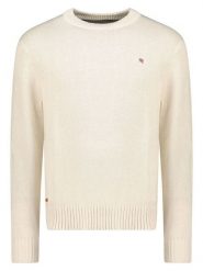 Geographical Norway Sweter "Flinder" w kolorze kremowym rozmiar: XL. Brązowe swetry nierozpinane Geographical Norway, xl, bez wzorów, z bawełny, bez kołnierzyka, bez ramiączek. Za 121.80 zł.