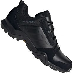 Czarne Buty trekkingowe adidas Terrex AX3 Lea M EE9444. Czarne trekkingi Adidas, bez wzorów, z materiału, bez zapięcia. W wyprzedaży za 429.00 zł.
