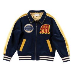 Kurtka Mitchell & Ness we are authentic. Niebieskie kurtki Mitchell & Ness, xs, z aplikacjami, z bawełny, bez kaptura. Za 778.00 zł.