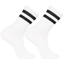 Białe Długie Skarpetki Ze Ściągaczem W Paski 3 Pary Unisex. Białe skarpety Moraj, bez wzorów, z bawełny. Za 34.99 zł.