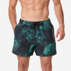Spodenki surfingowe męskie Decathlon 100 15" Palm Mint. Zielone odzież kąpielowa Decathlon, m, bez wzorów, z materiału, sportowe. Za 49.99 zł.