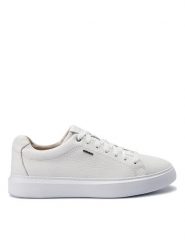 Geox Sneakersy U Deiven B U845WB 000T0 C1000 Biały. Białe buty sportowe casual Geox, bez wzorów, ze skóry, bez zapięcia. Za 449.99 zł.