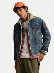 Polo Ralph Lauren Kurtka jeansowa 710B24520001 Niebieski Regular Fit. Niebieskie kurtki Polo Ralph Lauren, m, bez wzorów, z jeansu, bez kaptura. Za 2,199.00 zł.