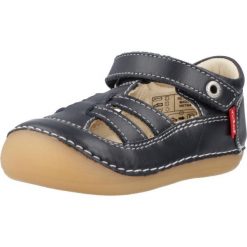 Sandały KICKERS SUSHY Niebieski. Niebieskie sandały Kickers, ze skóry, bez zapięcia. Za 238.35 zł.