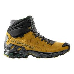 Skórzane buty trekkingowe La Sportiva Ultra Raptor II GTX Mid. Żółte buty turystyczne La Sportiva, na zimę, bez wzorów, z gore-texu, bez zapięcia, trekkingowe, gore-tex. Za 1,073.95 zł.
