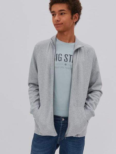 BIG STAR Bluza w kolorze szarym rozmiar: M. Szare bluzy BIG STAR, m, bez wzorów, bez kaptura. Za 145.45 zł.