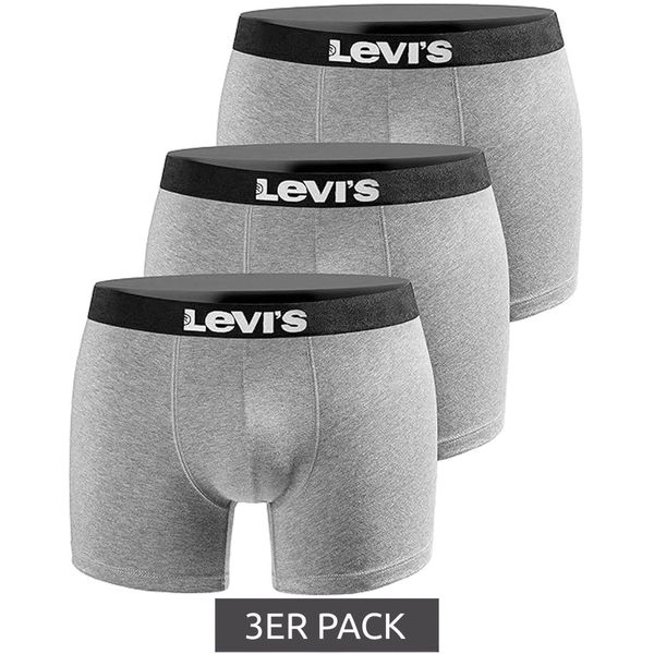 Bokserki majtki męskie Levi's Boxers 3-Pack. Szare bokserki Levi's®, m, bez wzorów, z bawełny. Za 99.00 zł.