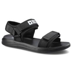 Czarne Sandały Big Star Męskie Buty Sportowe. Czarne sandały BIG STAR, z materiału, bez zapięcia. Za 89.99 zł.