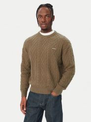Guess Jeans Sweter M6BR01 Z1224 Zielony Regular Fit. Zielone swetry rozpinane Guess Jeans, m, z aplikacjami, z bawełny, bez kołnierzyka, bez ramiączek. Za 439.99 zł.