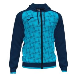 Bluza do piłki nożnej męska Joma Supernova III. Niebieskie bluzy z kapturem Joma, m, z aplikacjami, z poliesteru. Za 126.00 zł.