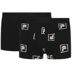 Fila bokserki 2-pack czarne rozmiar S. Czarne bokserki Fila, m, bez wzorów, z bawełny. Za 174.99 zł.