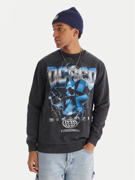 DC Shoes Bluza Skull Shock Crew EDYSF03251 Szary Regular Fit. Szare bluzy DC Shoes, m, bez wzorów, z syntetyku, bez kaptura. Za 149.99 zł.