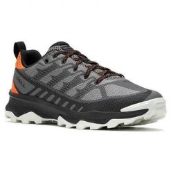 Buty trekkingowe męskie Merrell Speed Eco. Czarne buty trekkingowe Merrell, bez wzorów, z materiału, bez zapięcia, trekkingowe. Za 633.00 zł.