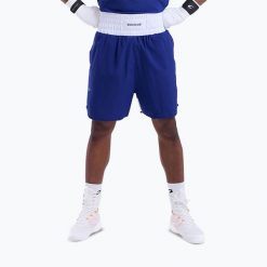 Spodenki treningowe męskie BOXRAW Stevenson V2. Niebieskie krótkie spodenki sportowe BOXRAW, m, bez wzorów, z elastanu. Za 299.99 zł.