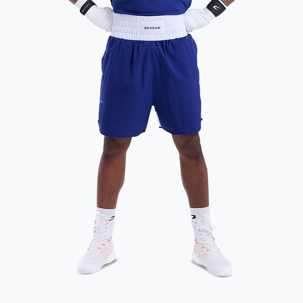 Spodenki treningowe męskie BOXRAW Stevenson V2. Niebieskie krótkie spodenki sportowe BOXRAW, m, bez wzorów, z elastanu. Za 299.99 zł.