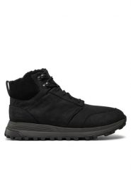 Clarks Trzewiki Atl Trek Up Wp 26178660 Czarny. Czarne botki sznurowane Clarks, bez wzorów, z nubiku, bez obcasa, bez zapięcia. Za 639.32 zł.