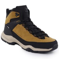 Buty sportowe trekkingowe wysokie nieocieplane camel McBraun 9457. Brązowe trekkingi McBraun, bez wzorów, ze skóry ekologicznej, bez zapięcia. Za 199.99 zł.