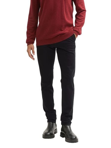 Tom Tailor Spodnie chino w kolorze czarnym rozmiar: W28/L32. Czarne eleganckie spodnie Tom Tailor, l, ze skóry. Za 56.79 zł.