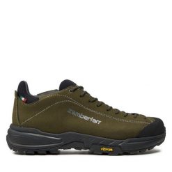 Trekkingi Zamberlan. Zielone buty trekkingowe Zamberlan, bez wzorów, z gore-texu, bez zapięcia. Za 1,079.00 zł.