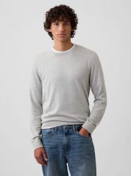 GAP Sweter w kolorze szarym rozmiar: L. Szare swetry nierozpinane GAP, l, bez wzorów, z bawełny, bez kołnierzyka, bez ramiączek. Za 86.95 zł.
