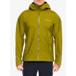 Kurtka przeciwdeszczowa męska Columbia Trailborne 2.5L Shell. Zielone kurtki Columbia, l, bez wzorów, bez kaptura. Za 623.69 zł.