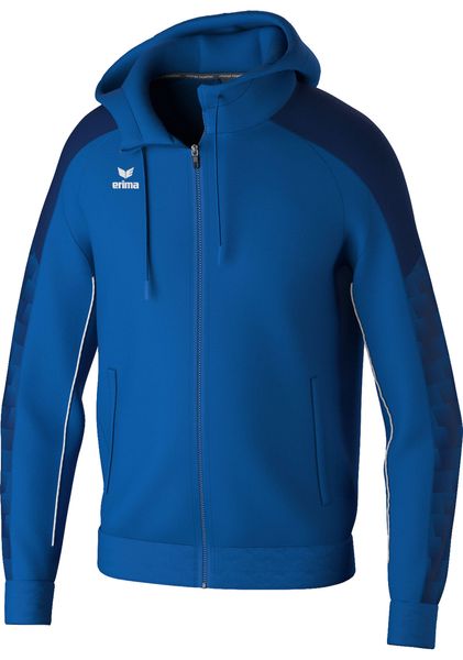 Bluza dresowa z kapturem Erima Evo Star. Niebieskie bluzy z kapturem Erima, m, bez wzorów, z dresówki, z kapturem. Za 244.50 zł.
