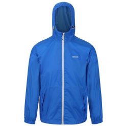 Kurtka Kieszonkowa Wodoodporna Męska + Worek Pack It III. Niebieskie kurtki Regatta, m, bez wzorów, z materiału, z kapturem. Za 159.99 zł.