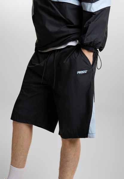 Spodenki sportowe męskie Prosto Sprinter. Czarne krótkie spodenki sportowe Prosto., m, z aplikacjami, z materiału. Za 219.99 zł.
