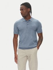 Lindbergh Polo 30-800159 Niebieski Slim Fit. Niebieskie koszulki polo Lindbergh, m, bez wzorów, z wiskozy, bez kołnierzyka, bez ramiączek. Za 169.99 zł.