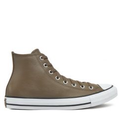 Trampki Converse. Brązowe trampki Converse, bez wzorów, bez zapięcia. Za 249.99 zł.